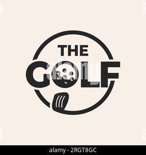 Logotype de golf créatif, conception de modèle d'icône vectorielle de club de golf Illustration de Vecteur