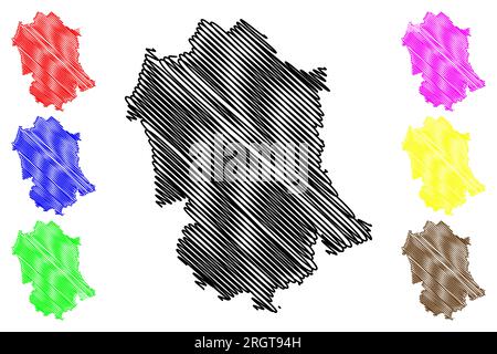 Uttlesford zone non-métropolitaine (Royaume-Uni de Grande-Bretagne et d'Irlande du Nord, comté cérémonial Essex, Angleterre) illustration vectorielle, Illustration de Vecteur