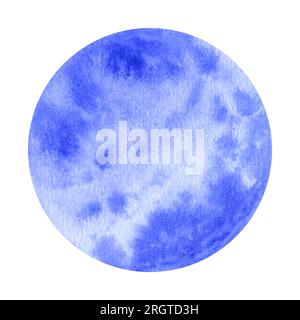 Neptune planète système solaire. Clipart espace COSMOS . Illustration aquarelle de dessin à la main isolée sur fond blanc. Carte postale élément design, affiche, l Banque D'Images