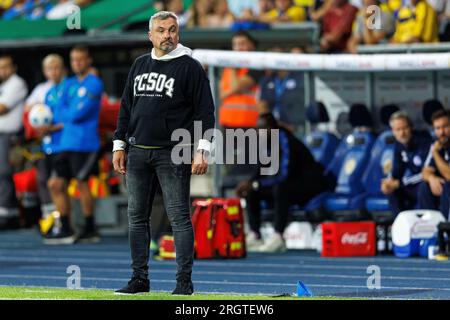 Brunswick, Deutschland. 11 août 2023. Firo : 08/11/2023, football, football, coupe DFB, 1e tour, saison 2023/2024, Eintracht Braunschweig (Brunswick) (Brunswick) - entraîneur du FC Schalke 04 Thomas Reis (FC Schalke 04) figure complète, crédit : dpa/Alamy Live News Banque D'Images