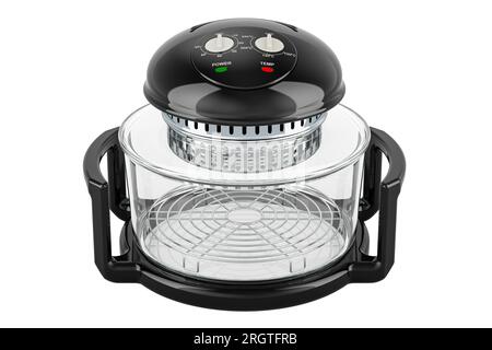 Four à air friteuse multifonction électrique, rendu 3D isolé sur fond blanc Banque D'Images