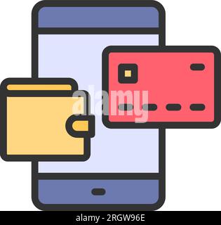 Icône mode de paiement. Adapté aux applications mobiles. Illustration de Vecteur