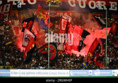 Gênes, Italie. 11 août 2023. Fans de Gênes pendant Gênes CFC vs Modena FC, match de football italien Coppa Italia à Gênes, Italie, août 11 2023 crédit : Agence photo indépendante/Alamy Live News Banque D'Images