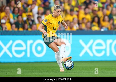 Brisbane, Australie. 12 août 2023. Brisbane, Australie. 12 août 2023. Alanna Kennedy #14 d'Australie en action lors du match de quart de finale de la coupe du monde féminine de la FIFA 2023 Australie femmes vs France femmes au Suncorp Stadium, Brisbane, Australie, 12 août 2023 (photo de Patrick Hoelscher/News Images) dans , le 8/12/2023. Crédit : SIPA USA/Alamy Live News crédit : SIPA USA/Alamy Live News Banque D'Images