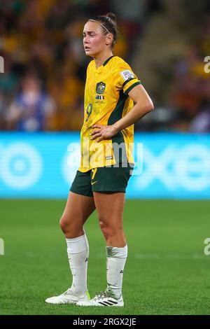 Brisbane, Australie. 12 août 2023. Caitlin Foord #9 d'Australie lors du match de quart de finale de la coupe du monde féminine de la FIFA 2023 Australie femmes vs France femmes au Suncorp Stadium, Brisbane, Australie, 12 août 2023 (photo de Patrick Hoelscher/News Images) dans , le 8/12/2023. (Photo de Patrick Hoelscher/News Images/Sipa USA) crédit : SIPA USA/Alamy Live News Banque D'Images