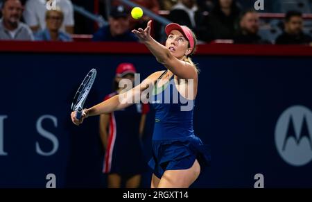 Danielle Collins des États-Unis lors du tournoi de tennis Omnium Banque nationale, WTA 1000 2023, le 10 août 2023 à Montréal, Canada Banque D'Images