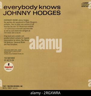 CD : Johnny Hodges – Everybody Knows (MVCJ-19057), sortie : 21 janvier 1991. Banque D'Images