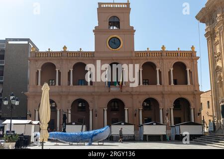 Marsala, Italie - août 5 2023 - maison de ville Banque D'Images