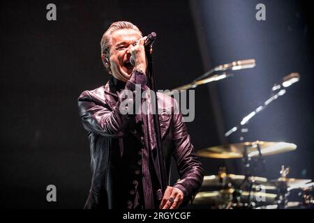 Oslo, Norvège. 11 août 2023. Le groupe anglais Depeche mode donne un concert live à la Telenor Arena à Oslo. Ici, le chanteur et compositeur Dave Gahan est vu en direct sur scène. (Crédit photo : Gonzales photo/Alamy Live News Banque D'Images