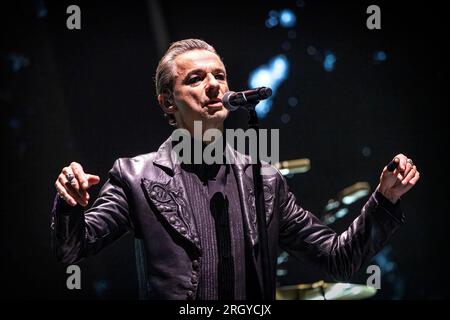 Oslo, Norvège. 11 août 2023. Le groupe anglais Depeche mode donne un concert live à la Telenor Arena à Oslo. Ici, le chanteur et compositeur Dave Gahan est vu en direct sur scène. (Crédit photo : Gonzales photo/Alamy Live News Banque D'Images