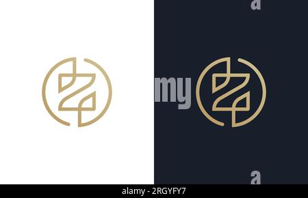 Conception de logo Z ou ZZ ou double Z. style logo simple et moderne Illustration de Vecteur