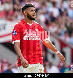 Eindhoven, pays-Bas. 12 août 2023. EINDHOVEN, PAYS-BAS - 12 AOÛT : Ismael Saibari du PSV lors du match néerlandais d'Eredivisie entre le PSV et le FC Utrecht au Philips Stadion le 12 août 2023 à Eindhoven, pays-Bas. (Photo de Jeroen Meuwsen/Orange Pictures) crédit : Orange pics BV/Alamy Live News Banque D'Images