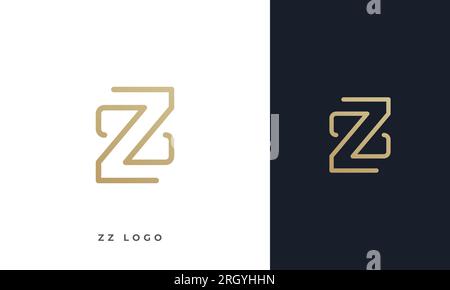 Conception de logo Z ou ZZ ou double Z. style logo simple et moderne Illustration de Vecteur