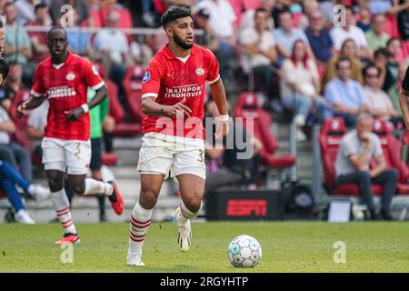 Eindhoven, pays-Bas. 12 août 2023. EINDHOVEN, PAYS-BAS - 12 AOÛT : Ismael Saibari du PSV lors du match néerlandais d'Eredivisie entre le PSV et le FC Utrecht au Philips Stadion le 12 août 2023 à Eindhoven, pays-Bas. (Photo de Jeroen Meuwsen/Orange Pictures) crédit : Orange pics BV/Alamy Live News Banque D'Images