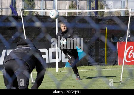 Avellaneda, Buenos Aires, Argentine. 7e. Mai 2013. Sebastian Saja pendant l'entraînement du Racing Club. Crédit : Fabideciria. Banque D'Images