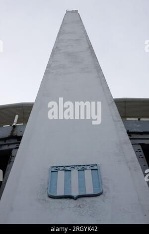 Avellaneda, Buenos Aires, Argentine. 1e. Mars 2013. Vue du mât du Presidente Peron Stadium du Racing Club. Crédit : Fabideciria. Banque D'Images