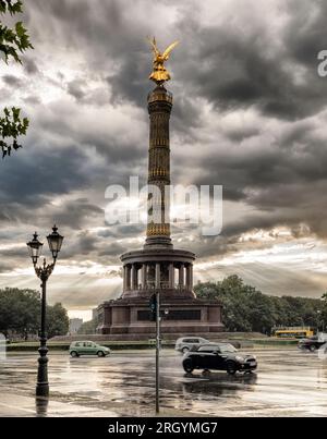 Colonne de la victoire de Berlin, monument à Berlin conçu par Heinrich Strack pour commémorer la victoire de la Prussiona dans la guerre dano-prussienne. C'était inaugura Banque D'Images