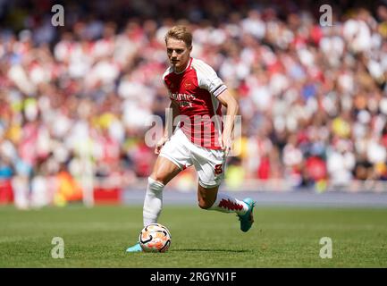 Martin Odegaard d'Arsenal lors du match de Premier League à l'Emirates Stadium de Londres. Date de la photo : Samedi 12 août 2023. Banque D'Images
