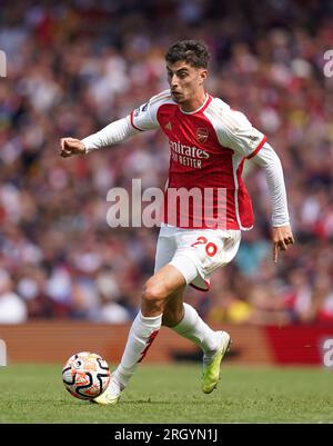 Kai Havertz d'Arsenal lors du match de Premier League à l'Emirates Stadium de Londres. Date de la photo : Samedi 12 août 2023. Banque D'Images
