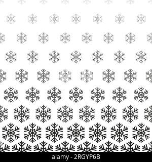 Motif sans couture flocon de neige. Les fondus répétés dégradent l'arrière-plan des flocons de neige. Texture géométrique fadew répétée. La géométrie dégradée s'imprime Illustration de Vecteur