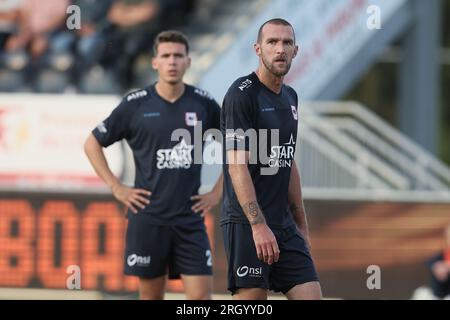 Liège, Belgique. 12 août 2023. Benjamin Lambot de Liège photographié lors d'un match de football entre le RFC Liège et Dender EH, samedi 12 août 2023 à Liège, le jour 1/30 de la 2023-2024 'Challenger Pro League' deuxième division du championnat belge. BELGA PHOTO BRUNO FAHY crédit : Belga News Agency/Alamy Live News Banque D'Images