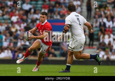 Joe Roberts du pays de Galles en actionpendant le match de la série estivale 2023 Angleterre vs pays de Galles au Twickenham Stadium, Twickenham, Royaume-Uni, le 12 août 2023 (photo de Mike Jones/News Images) Banque D'Images