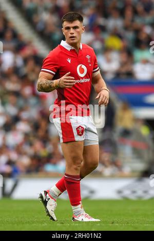 Joe Roberts du pays de Galles lors du match de la Summer Series 2023 Angleterre vs pays de Galles au Twickenham Stadium, Twickenham, Royaume-Uni. 12 août 2023. (Photo de Mike Jones/News Images) dans, le 8/12/2023. (Photo de Mike Jones/News Images/Sipa USA) crédit : SIPA USA/Alamy Live News Banque D'Images