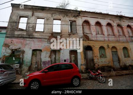 cachoeira, bahia, brésil - 4 novembre 2023 : vue d'architecture de vieilles demeures dans la ville de Cachoeira, dans le réconcilavo de Bahia. Banque D'Images