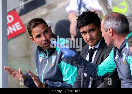 Sheffield Wednesday Manager Xisco Munoz lors du Sky Bet Championship Match Hull City vs Sheffield Wednesday au MKM Stadium, Hull, Royaume-Uni, le 12 août 2023 (photo Ryan Crockett/News Images) Banque D'Images