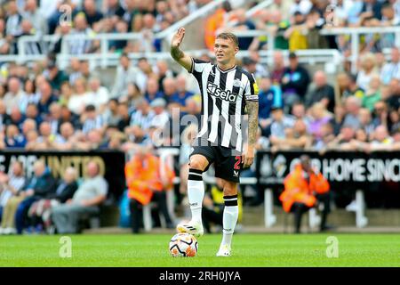 Newcastle le samedi 12 août 2023. Kieran Trippier de Newcastle United lors du match de Premier League entre Newcastle United et Aston Villa à St. James's Park, Newcastle le samedi 12 août 2023. (Photo : Michael Driver | MI News) crédit : MI News & Sport / Alamy Live News Banque D'Images