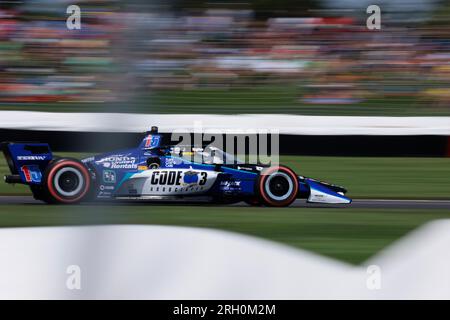 Indianapolis, États-Unis. 12 août 2023. INDIANAPOLIS, INDIANA - 12 AOÛT : le pilote américain Graham Rahal (15 ans) d'Indy car Rahal Letterman Lanigan Racing lors du Grand Prix Gallagher 2023 à Indianapolis Motor Speedway le 12 août 2023 à Indianapolis, Indiana. ( Crédit : Jeremy Hogan/Alamy Live News Banque D'Images