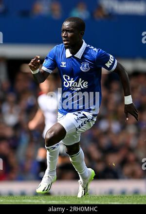 Liverpool, Angleterre, 12 août 2023. Idrissa Gueye d'Everton lors du match de Premier League à Goodison Park, Liverpool. Le crédit photo devrait se lire : Gary Oakley / Sportimage Banque D'Images