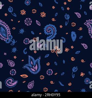 Fleurs et feuilles minimalistes, motif fleuri Illustration de Vecteur