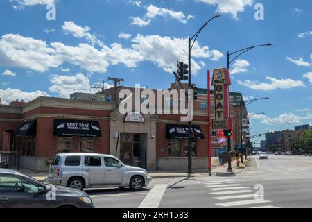 Billy Goat Tavern sur Madison. Chicago, Illinois. Banque D'Images