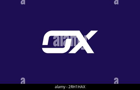 Design moderne du logo lettre OX ou XO. style simple et moderne. illustration vectorielle Illustration de Vecteur