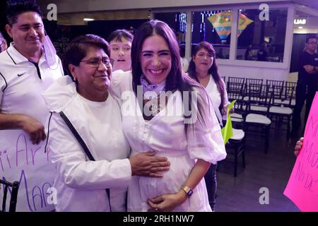 Mexico, Mexique. 12 août 2023. Mariana Moguel lors de la présentation de son projet politique, la route de la liberté, au Grand Forum Hall de Mexico. Le 12 août 2023 à Mexico, Mexique (crédit image : © Luis Barron/eyepix via ZUMA Press Wire) USAGE ÉDITORIAL SEULEMENT! Non destiné à UN USAGE commercial ! Banque D'Images