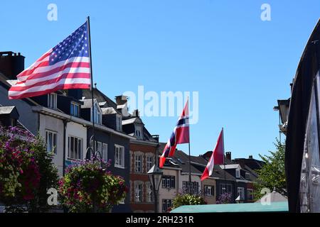 Drapeaux des États-Unis et du Royaume-Uni Banque D'Images
