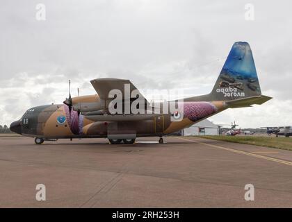 Avion de transport quadrimoteur C-130H Hercules de la Royal Jordanian Air Force à riat 2023 Banque D'Images