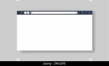 Vecteur de fenêtre de navigateur web. Navigateur ou navigation dans un design plat. Illustration de Vecteur
