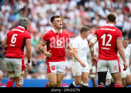 LONDRES, Royaume-Uni - 12 août 2023 : Joe Roberts du pays de Galles lors du match international Summer Nations Series entre l'Angleterre et le pays de Galles au Twickenham Stadium Banque D'Images