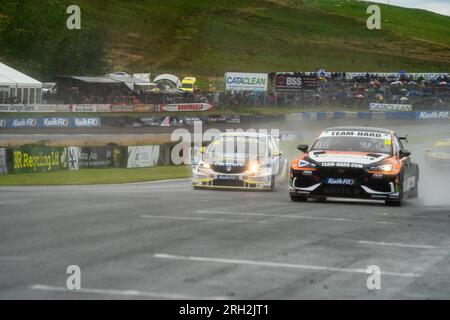 Dunfermline, Royaume-Uni. 13 août 2023. BTCC Knockhill Race 1 lors du British Touring car Championship au circuit de course de Knockhill, Dunfermline, Écosse, le 13 août 2023. Photo de Chris Williams. Usage éditorial uniquement, licence requise pour un usage commercial. Aucune utilisation dans les Paris, les jeux ou les publications d'un seul club/ligue/joueur. Crédit : UK Sports pics Ltd/Alamy Live News Banque D'Images