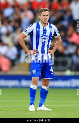 Hull, Royaume-Uni. 12 août 2023. Le défenseur de Sheffield Wednesday Will Vaulks (4 ans) lors du match de championnat Hull City FC vs Sheffield Wednesday FC EFL au MKM Stadium, Hull, Royaume-Uni, le 12 août 2023 Credit : Every second Media/Alamy Live News Banque D'Images