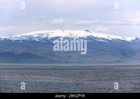 Islande-vue du Eyjafjallajökull couvert de glace Banque D'Images