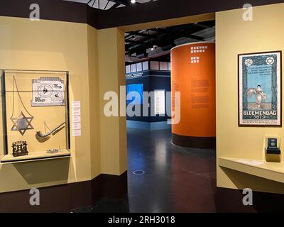 Amsterdam, pays-Bas. 6 août 2023. Divers objets anciens dans les expositions du Musée historique juif. Photo de haute qualité Banque D'Images