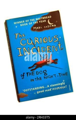 The Curious incident of the Dog in the Night-time book cover. Mark Haddon. Configuration Studio. Août 2023. Banque D'Images