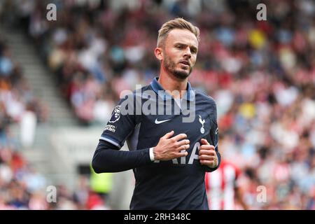 Brentford le dimanche 20 août 2023. James Maddison de Tottenham Hotspur lors du match de Premier League entre Brentford et Tottenham Hotspur au Gtech Community Stadium, Brentford le dimanche 20 août 2023. (Photo : Tom West | MI News) crédit : MI News & Sport / Alamy Live News Banque D'Images