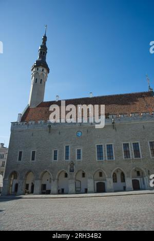 Hôtel de ville vieille ville de Tallinn, Estonie Banque D'Images