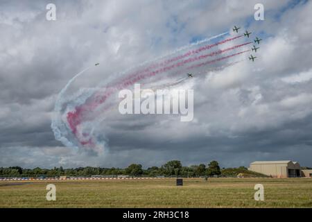 GLOUCESTERSHIRE, ANGLETERRE - 15 juillet 2023 : Royal Saudi Air Force BAE Systems Hawk MK65 Hawks au riat 2023 Banque D'Images