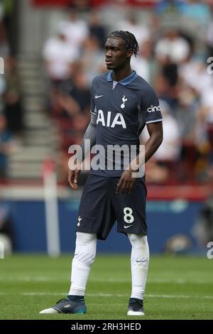 Brentford le dimanche 20 août 2023. Yves Bissouma de Tottenham Hotspur lors du match de Premier League entre Brentford et Tottenham Hotspur au Gtech Community Stadium, Brentford le dimanche 20 août 2023. (Photo : Tom West | MI News) crédit : MI News & Sport / Alamy Live News Banque D'Images