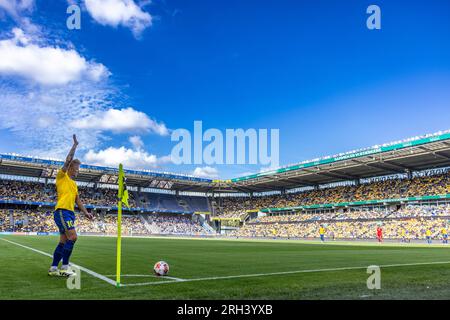 Broendby, Danemark. 13 août 2023. Daniel Wass (10) de Broendby IF vu lors du 3F Superliga match entre Broendby IF et Lyngby BK au Broendby Stadion à Broendby. (Crédit photo : Gonzales photo/Alamy Live News Banque D'Images